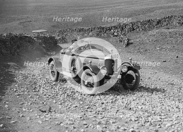 AC Acedes Six open tourer of AJ Mollart competing in the MCC Edinburgh Trial, 1929. Artist: Bill Brunell.