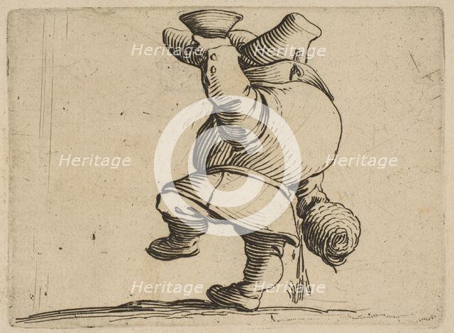 Le Buveur Vu de Dos (The Drinker Seen from Behind), from Varie Figure Gobbi, suite appe..., 1616-22. Creator: Jacques Callot.