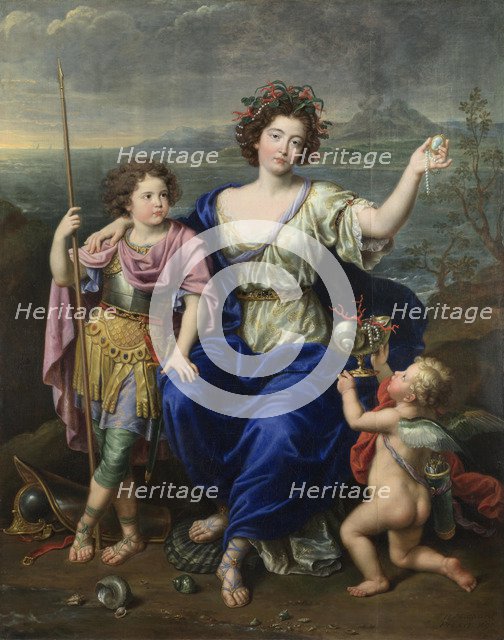 The Marquise de Seignelay and Two of her Sons, 1691. Artist: Mignard, Pierre (1612-1695)