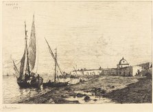 Port of San Remo, 1878. Creator: Adolphe Appian.