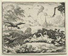 Reynard the Fox: Reynard Feigns Death. Creator: Allart van Everdingen (Dutch, 1621-1675).