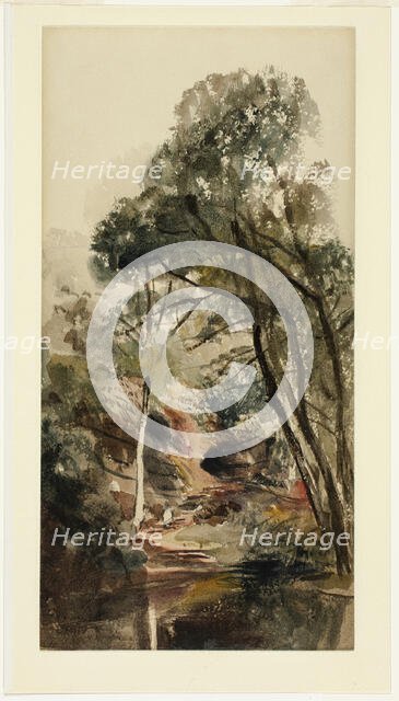 A Wooded River Landscape, 1839/40. Creator: Peter de Wint.