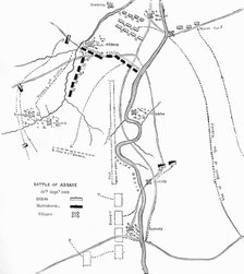 'Plan of the Battle of Assaye', c1891. Creator: James Grant.