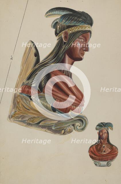 Figurehead, c. 1936. Creator: James Vail.