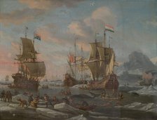 The Dutch Whaling Fleet, 1690/1700. Creator: Abraham Storck.