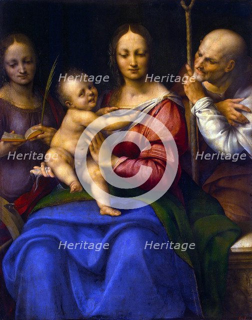 Holy Family with Saint Catherine', 1515-1520. Creator: Cesare da Sesto (1477-1523).