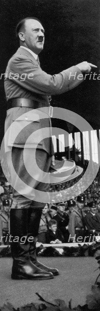 Adolf Hitler at the Nuremberg Rally, Germany, 1935. Artist: Unknown