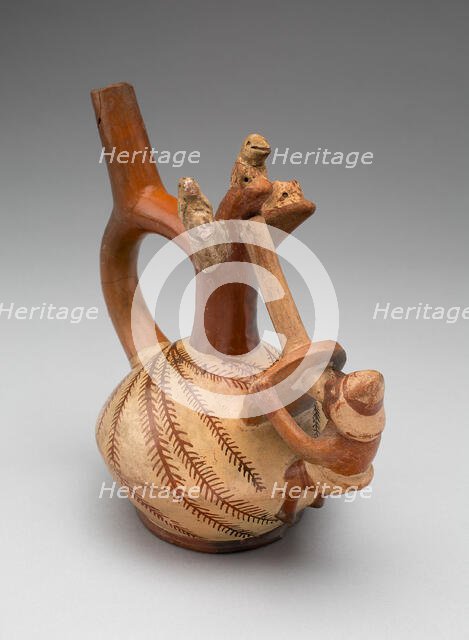 Vessel Depicting a Bird-Hunting Scene, 100 B.C./A.D. 500. Creator: Unknown.