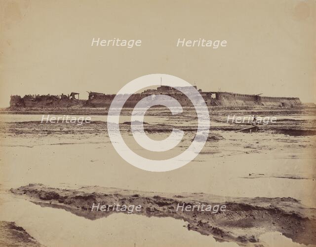 Exterior of North Taku Fort on Peiho River, Showing the English and French Entrance, Aug 21, 1860. Creator: Felice Beato.