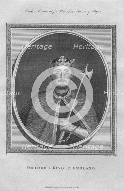 King Richard I, 1788.  Artist: Anon.