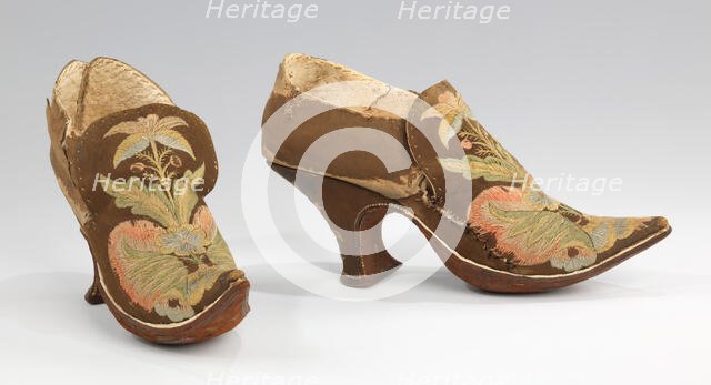 Shoes, European, 1690-1710. Creator: Unknown.