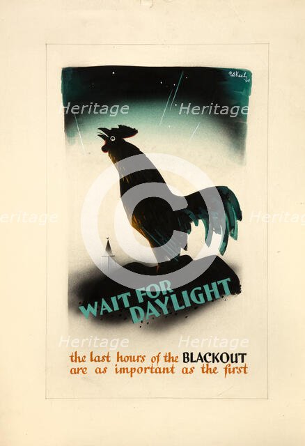 'Wait For Daylight', World War II poster, c1939-c1945. Creator: Patrick Keely.