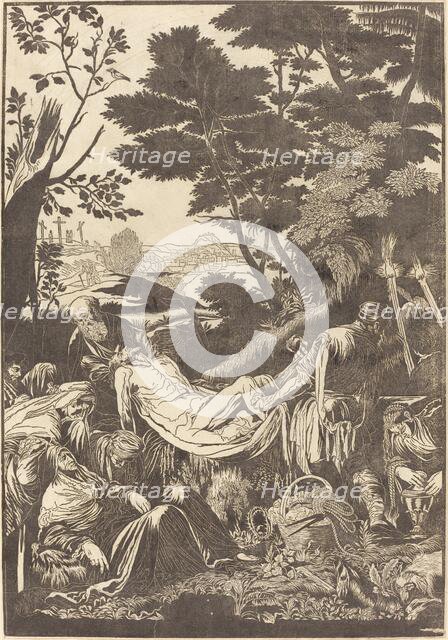 The Entombment [recto], 1739. Creator: John Baptist Jackson.