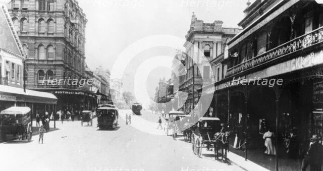 Looking down Queen Street past Edward Street towards 'The Bight', 1900. Creator: Unknown.