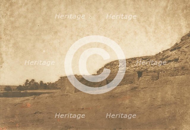 Vue prise au Village d'Abou-hor (Tropique du Cancer), April 1850. Creator: Maxime du Camp.