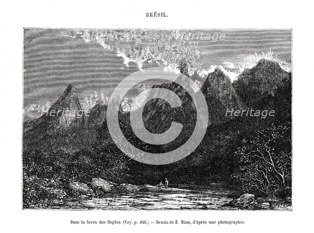 Serra dos Órgãos, Brazil, 19th century.Artist: Edouard Riou