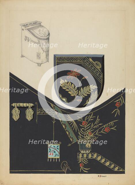 Japanned Coal Scuttle, 1935/1942. Creator: Robert Stewart.