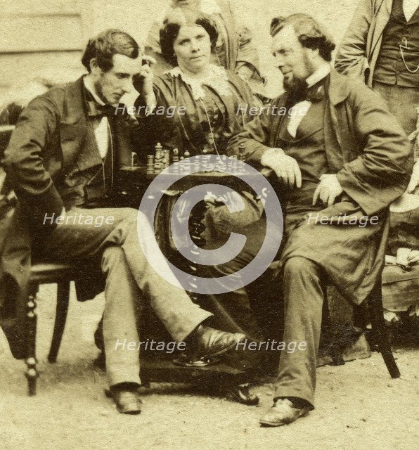 'Chess and Cards', c1850s. Artist: Unknown