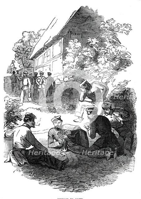 The War in Schleswig - Repose in Camp, 1850. Creator: Unknown.