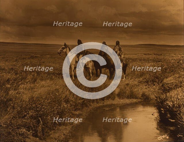 The Three Chiefs- Piegan, 1900. Creator: Edward Sheriff Curtis.
