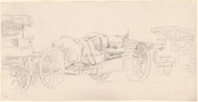 Cannon Trailers, France, 1918. Creator: John Singer Sargent.