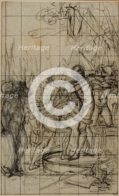 Enlarged Study for an illustration in Tacitus "Tibère, ou Les Six Premiers Livres des A..., c. 1768. Creator: Hubert Francois Gravelot.