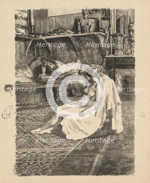 The Model Session (La Séance de modèle), c. 1895. Creator: Alexandre Lunois (French, 1863-1916).