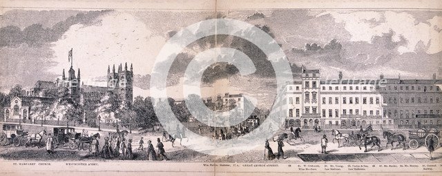 Panorama of London, 1849. Artist: George C Leighton