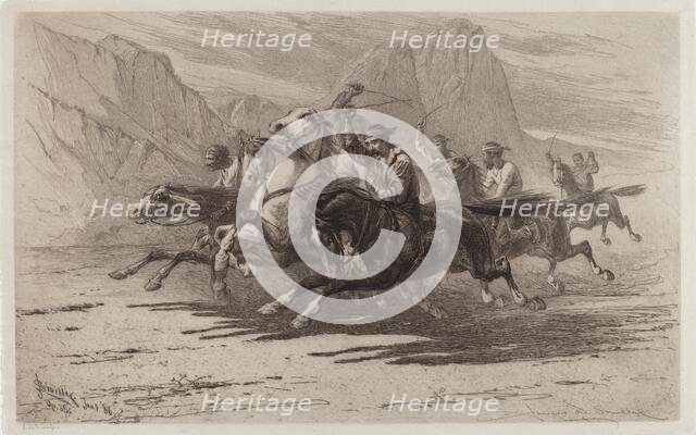 Rough Sport in the Yosemite, 1886. Creator: James David Smillie.