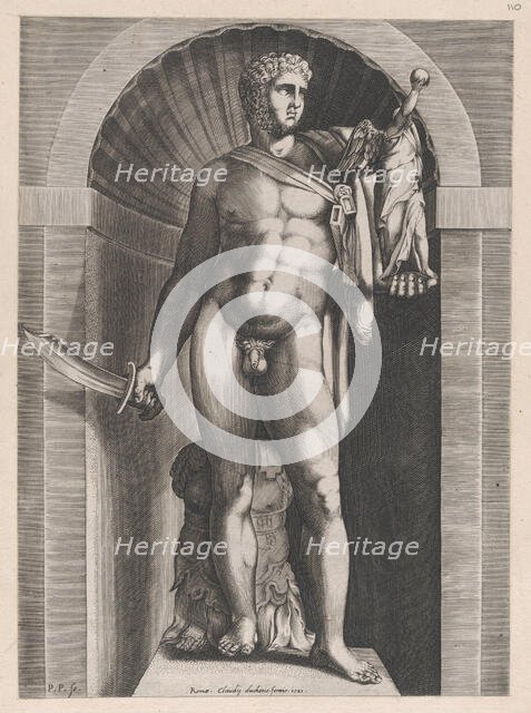 Speculum Romanae Magnificentiae: Diomedes with the Palladium in his left hand, 1582., 1582. Creator: Pieter Perret.