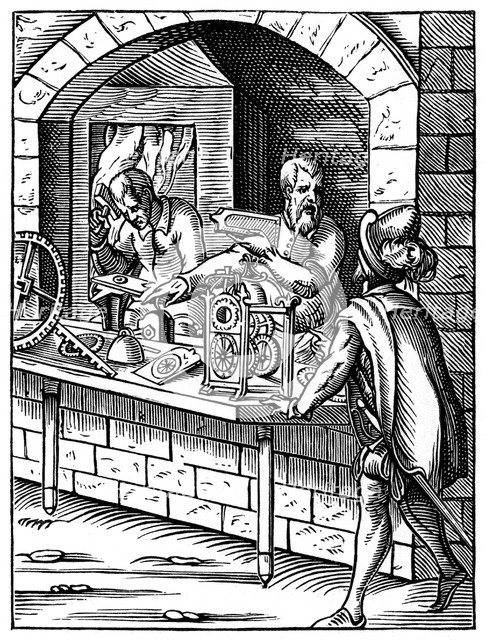 'The Clockmaker', 16th century, (1870).Artist: Jost Amman