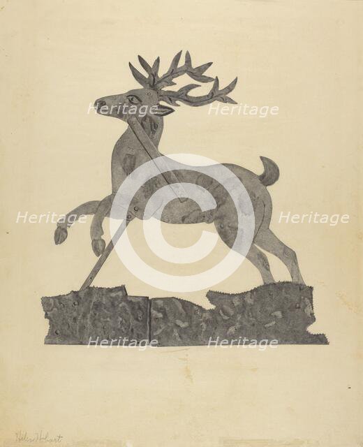 Deer Weather Vane, c. 1938. Creator: Helen Hobart.