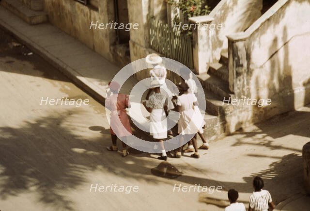 Street scene, Christiansted, St. Croix island, Virgin Islands?, 1941. Creator: Jack Delano.