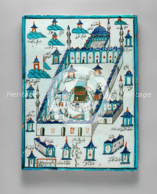 Ka'ba Tile, Turkey, ca. 1720-30. Creator: Osman Ibn Mehmed.
