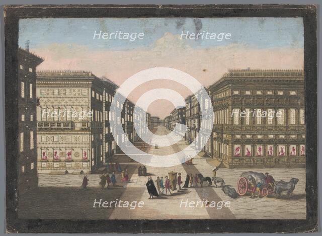 View of the Strada Nuova in Genoa, 1700-1799. Creator: Unknown.