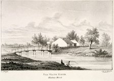 The White House on the banks of the River Lea, Hackney Marsh, London, c1830. Artist: Charles Bigot