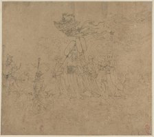 Album of Daoist and Buddhist Themes: Procession of Daoist Deities: Leaf 6, 1200s. Creator: Unknown.