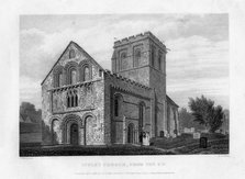 Iffley Church from the south-west, Oxfordford, 1834.Artist: John Le Keux