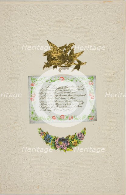 Tis Loving Thee Too Well (valentine), c. 1850. Creator: Joseph Mansell.