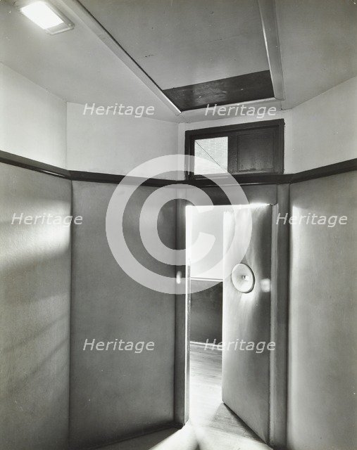 Padded room, Saint Ebba's Hospital, Surrey, 1938. Artist: Unknown.