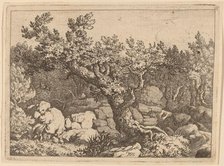 Sportsman near a Large Tree, probably c. 1645/1656. Creator: Allart van Everdingen.