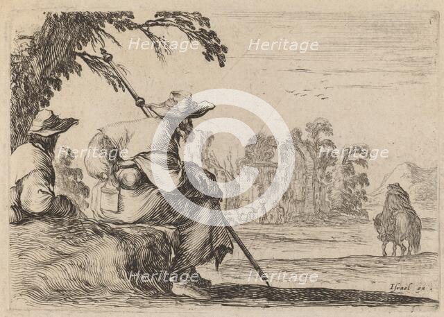 Seated Pilgrims, 1642. Creator: Stefano della Bella.