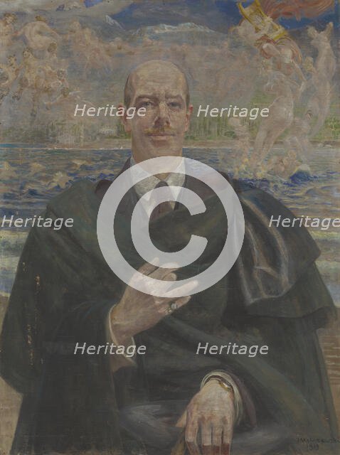 Portrait of Alfred Biesiadecki, 1919. Creator: Jacek Malczewski.