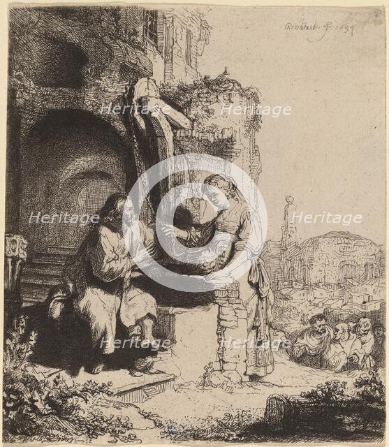Christ and the Woman of Samaria Among Ruins, 1634. Creator: Rembrandt Harmensz van Rijn.