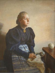 Betty Jerndorff, née Matthison-Hansen, the artist's wife, 1895. Creator: August Jerndorff.