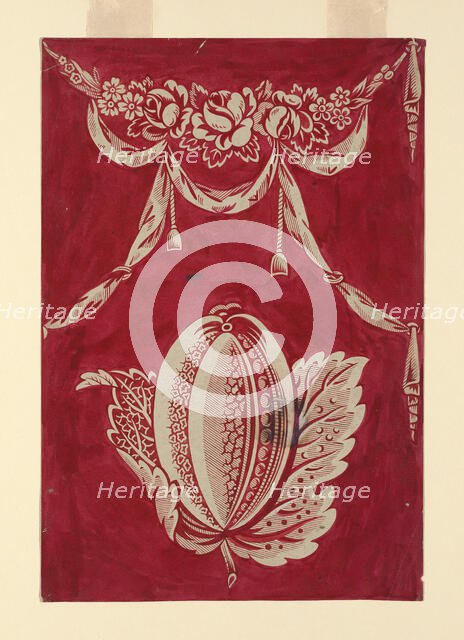 Design for a Printed Textile, France, 18th century. Creator: Unknown.