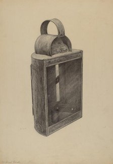 Hand Lantern, c. 1938. Creator: Samuel W. Ford.