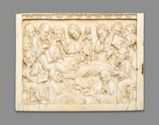 Diptych Fragment: The Death of the Virgin, 1375/1400. Creator: Master of Kremsmunster.
