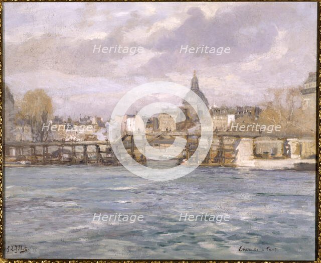 Ile Saint-Louis pier, c1900. Creator: Eugene Louis Gillot.