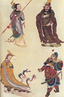Four famous figures in Chinese history, 1907. Artist: Unknown.